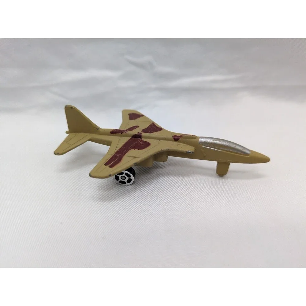 Vintage Brown Camo Metal Diecast Plane 3